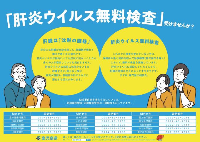 「肝炎ウイルス無料検査」受けませんか？